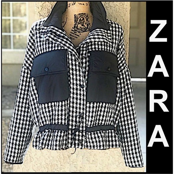 Zara HoundstoothTweed Jacket MSRP $89 - Picture 4 of 9